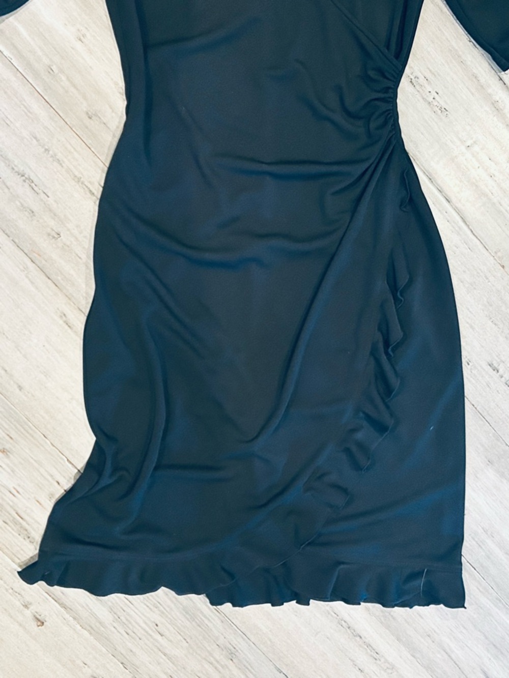 Express Wrap-Style Ruffle-Hem Dress - Picture 3 of 6